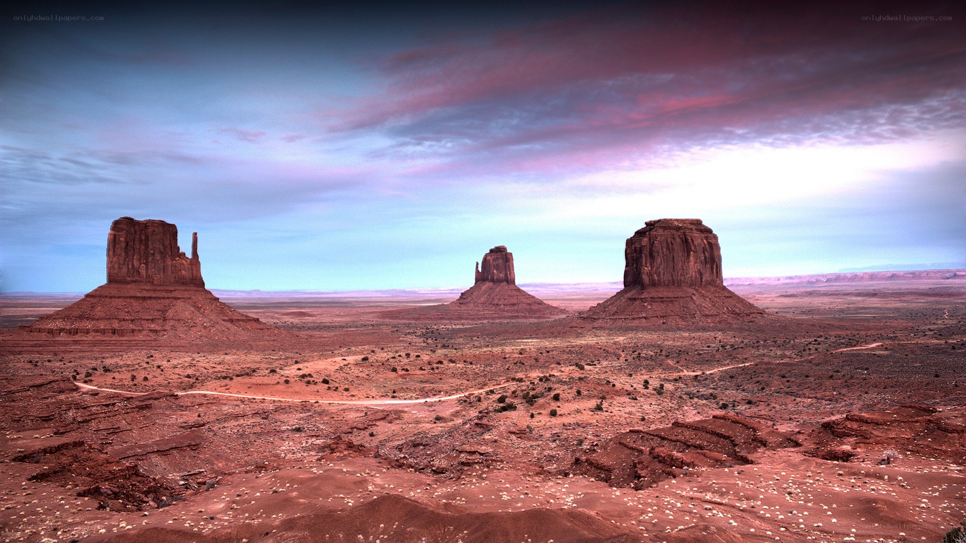 Monument Valley at dusk