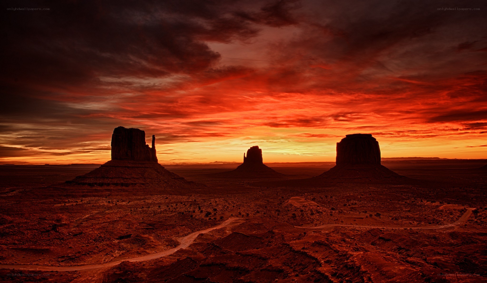Monument Valley at sunset