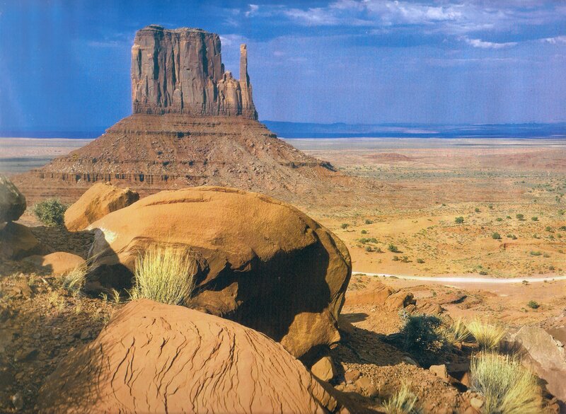 Monument Valley Butte — Blue
