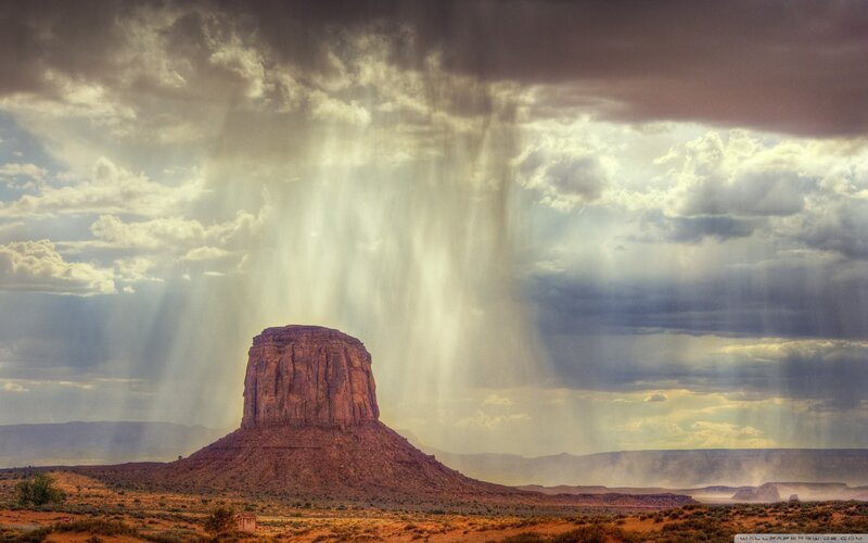 Monument Valley Butte — Brown, Dramatic, Afternoon