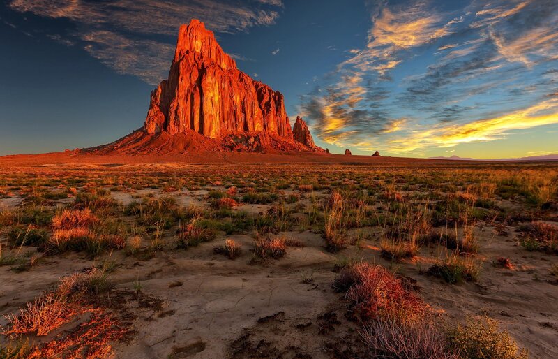 Monument Valley Butte — Orange, Dramatic
