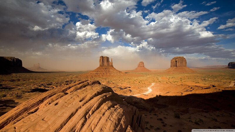 Monument Valley Buttes — Blue, Dramatic, Afternoon, Photograph