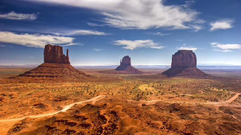 Monument Valley Buttes — Blue, Serene, Afternoon
