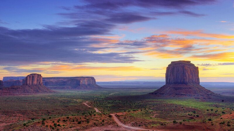 Monument Valley Buttes — Blue, Serene