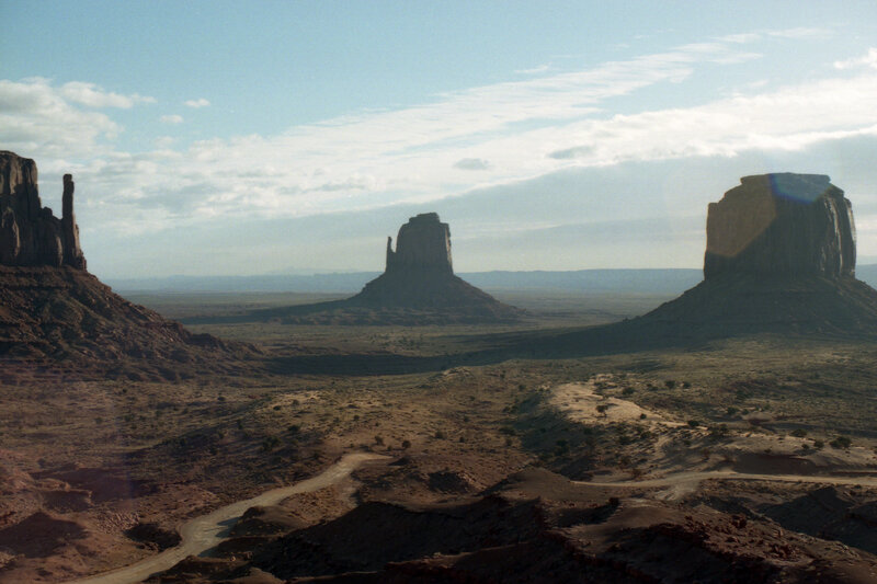 Monument Valley Buttes — Brown, Serene, Afternoon, Photograph, Desert, Sky