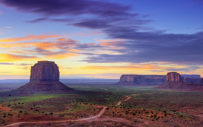 Monument Valley Buttes — Purple, Serene