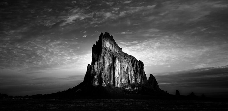 Monument Valley Rock Formation — Black