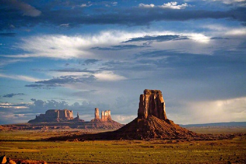 Monument Valley Rock Formations — Blue, Dramatic