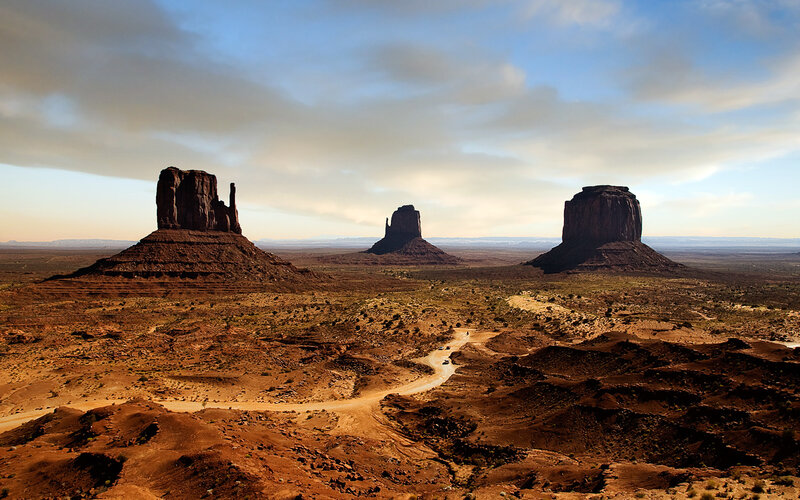 Monument Valley Rock Formations — Brown, Serene, Afternoon