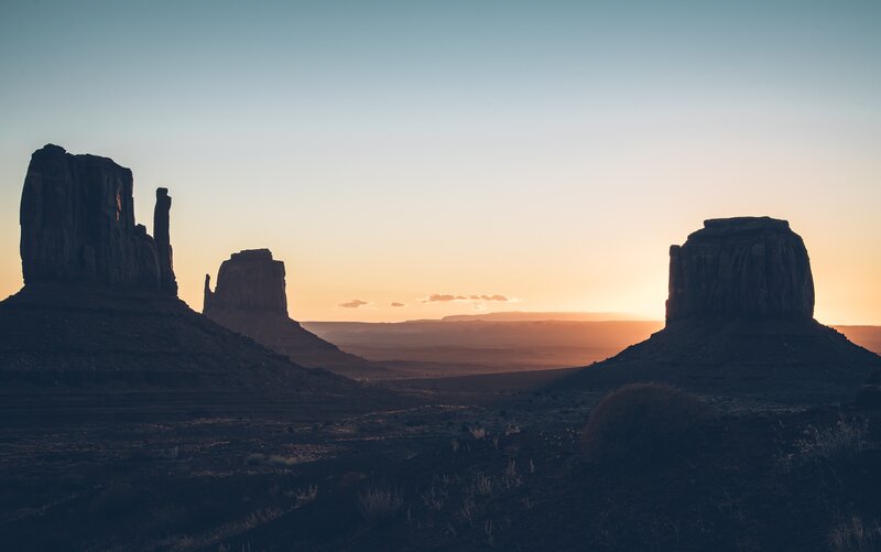 Monument Valley Rock Formations — Orange, Serene