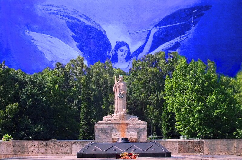 Monument with Angel Mural