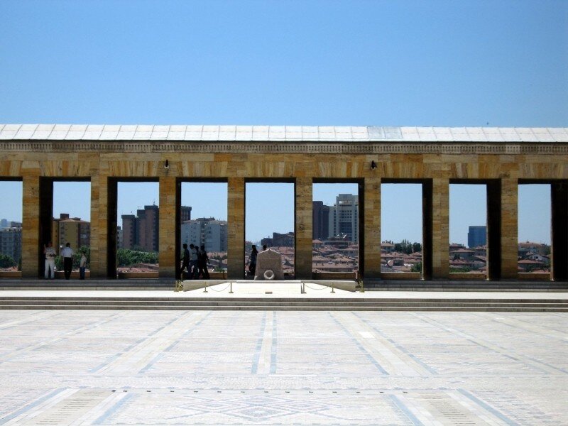 Monument with city view