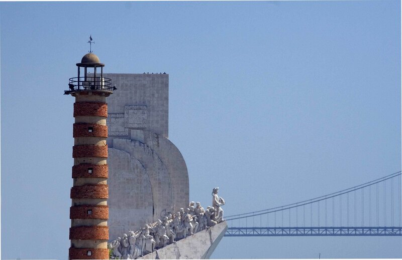 Monument with lighthouse and bridge