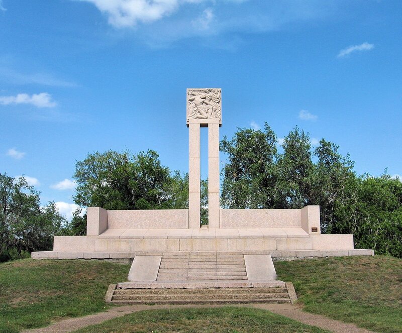 monument with relief carving