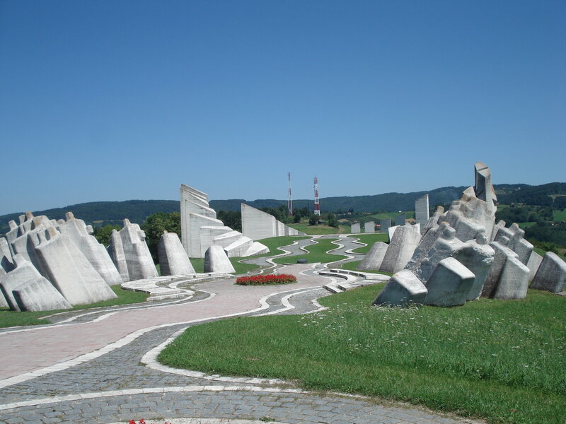 Monument with Stone Sculptures