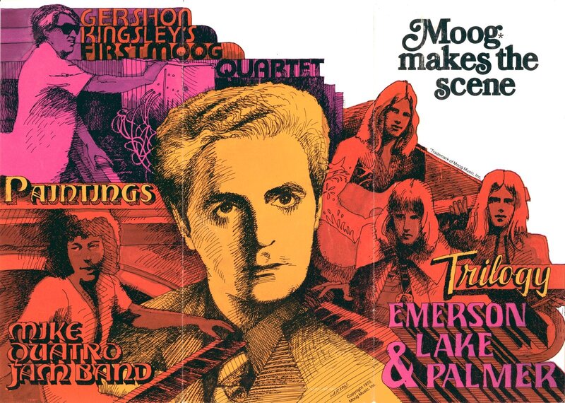 Moog music album cover collage