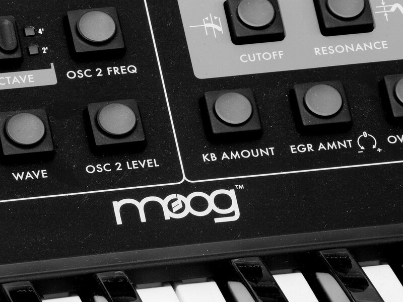 Moog synthesizer control panel