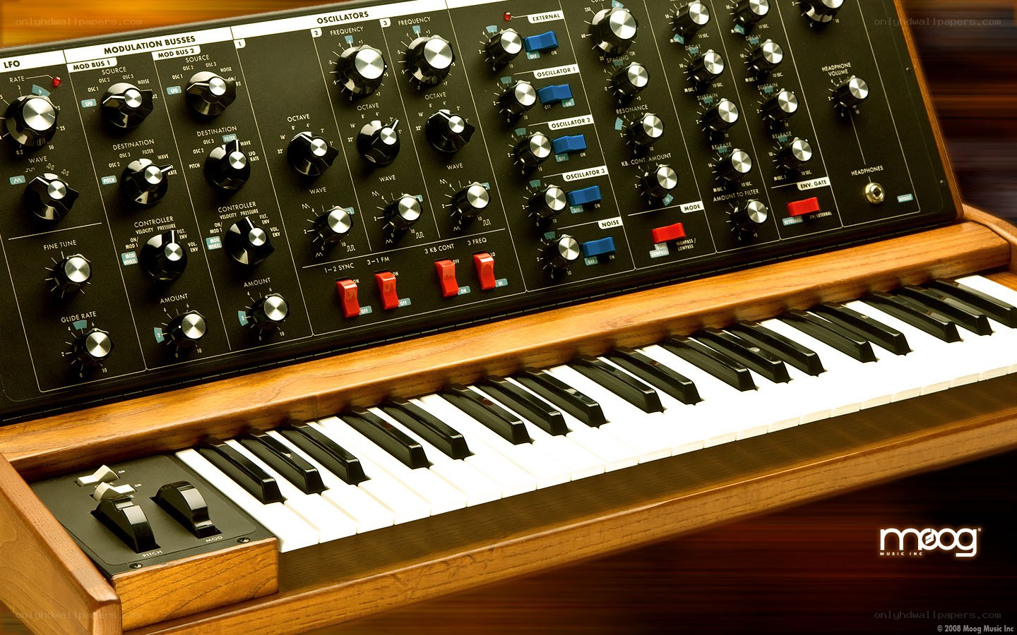 Moog synthesizer keyboard