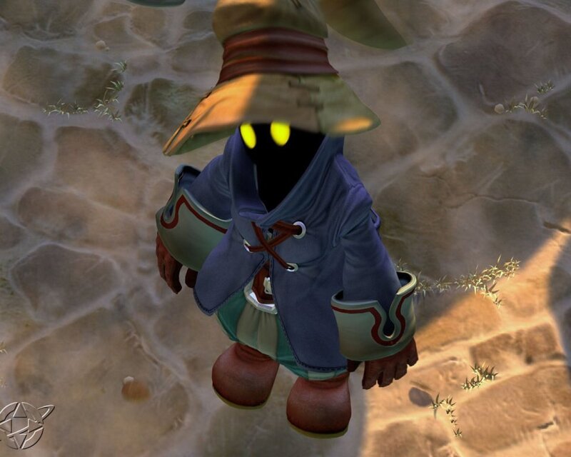 Moogle character in desert