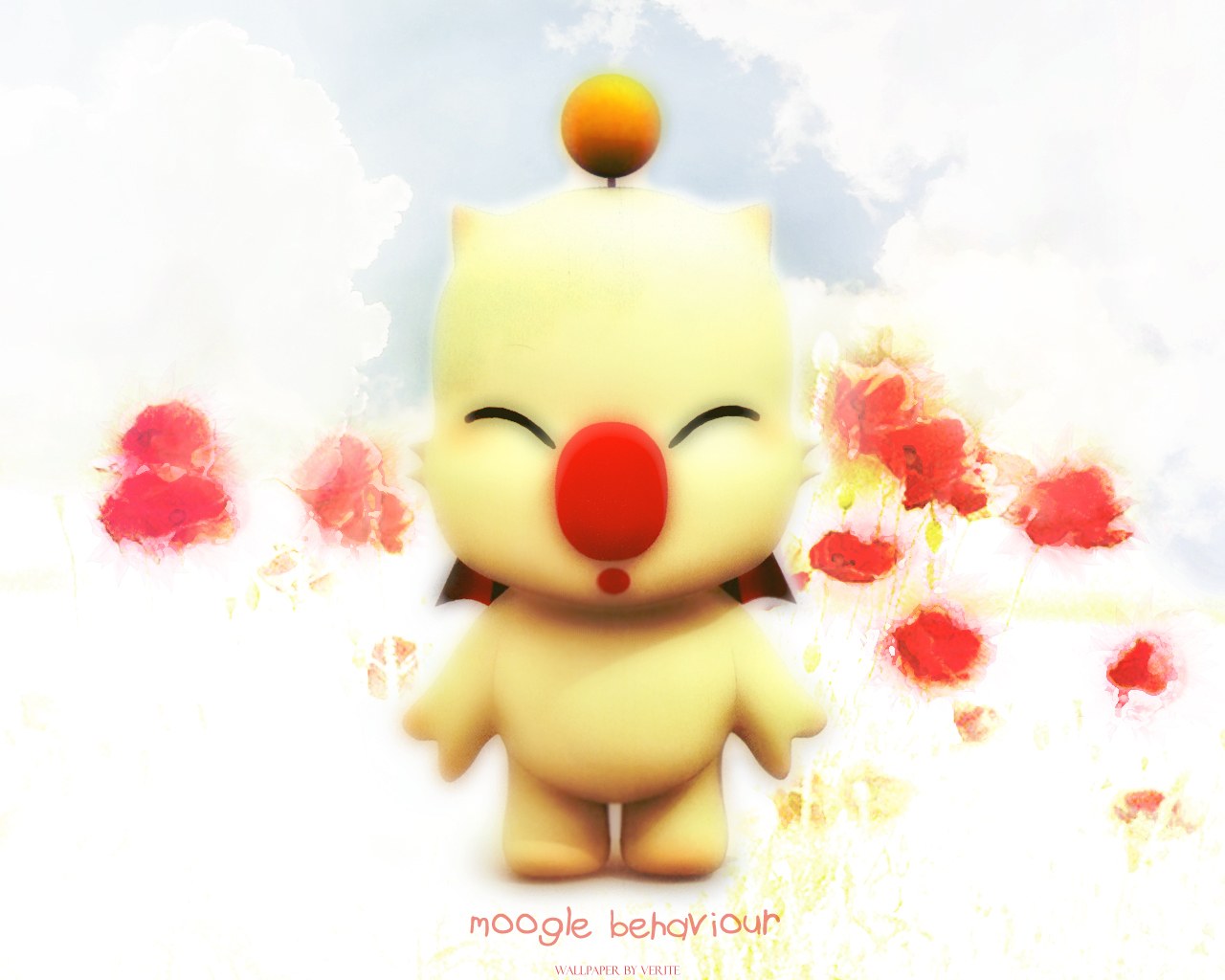 Moogles in a flower field