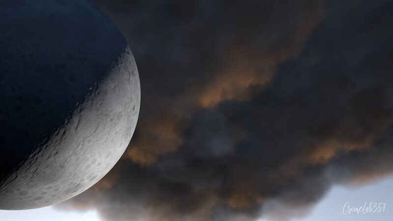 Moon Above Clouds — Gray