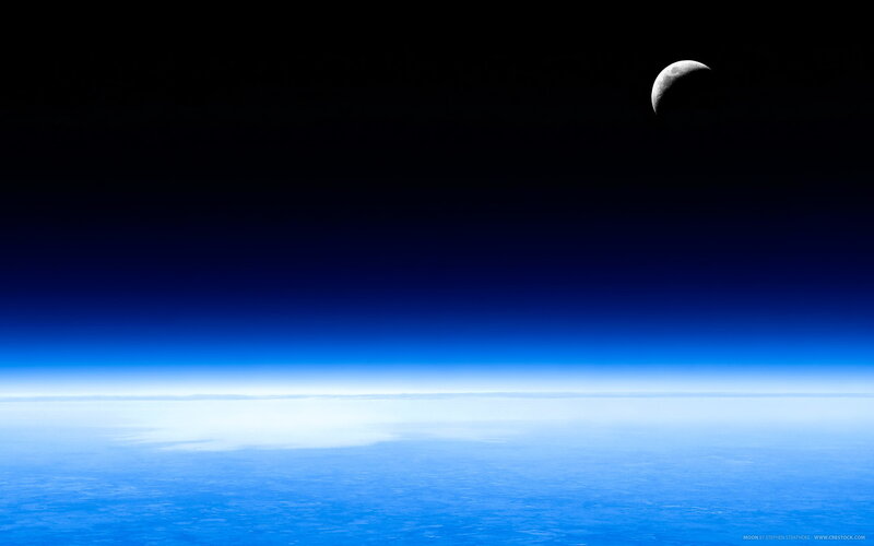 Moon Above Earth