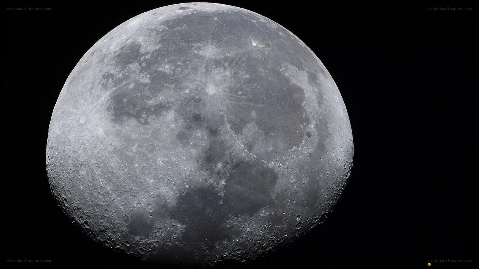 Moon and a distant planet