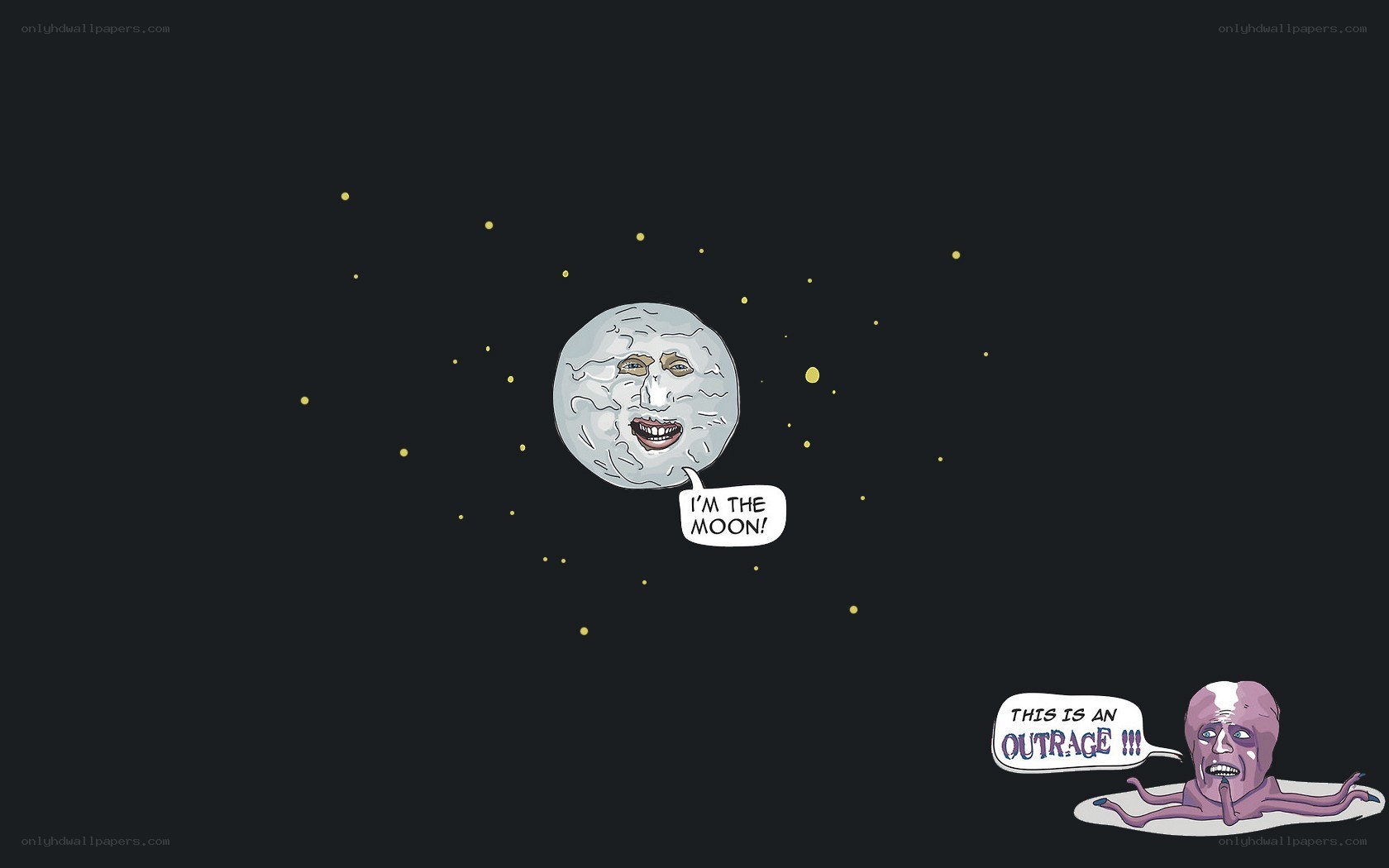 Moon and alien outrage