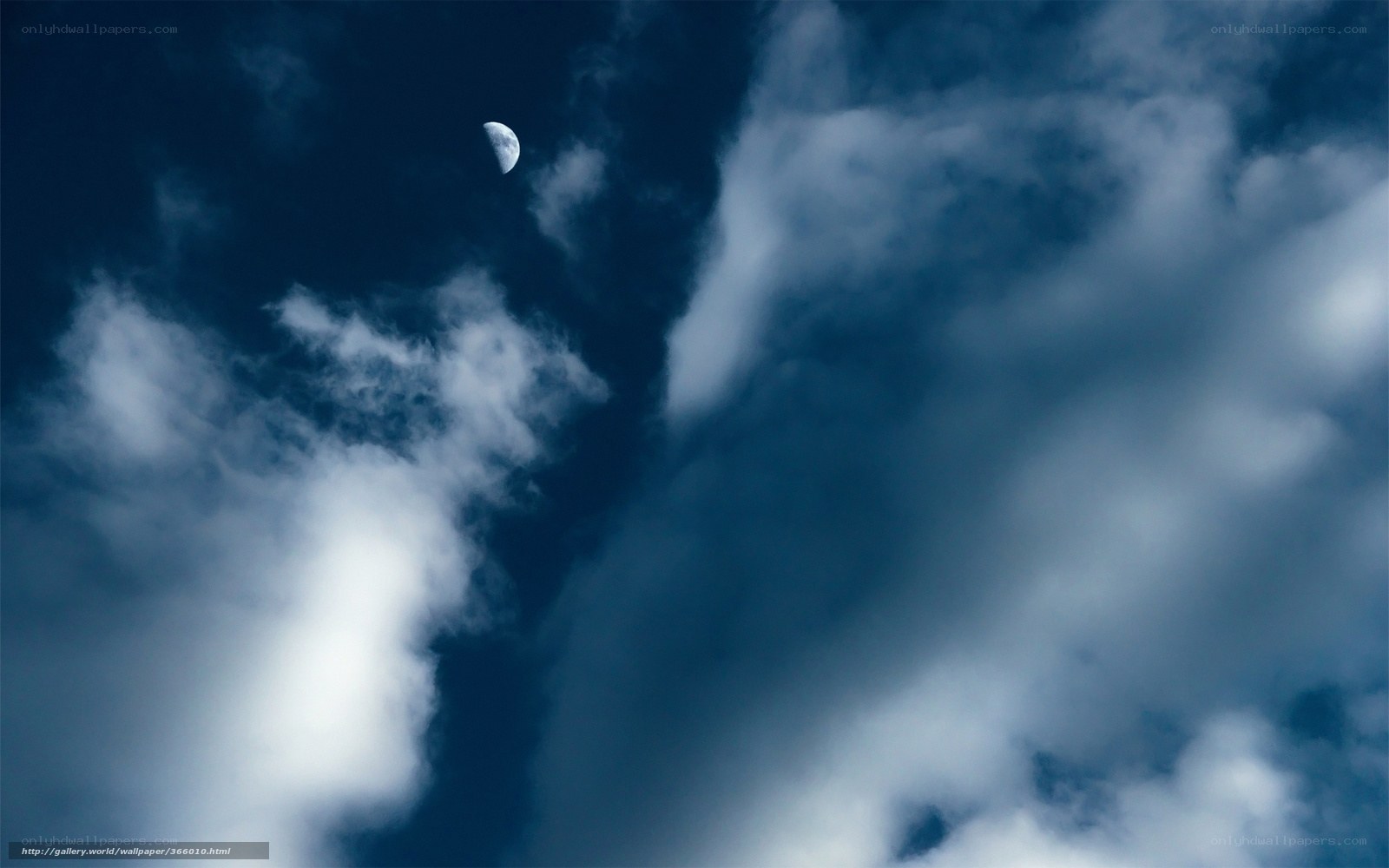 Moon and clouds at night