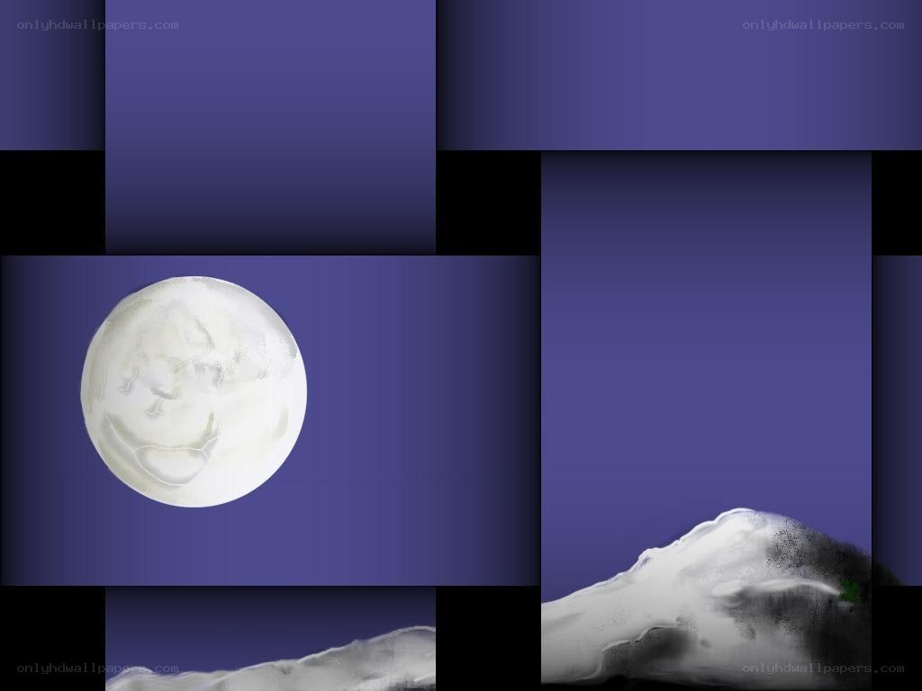 Moon and clouds at night