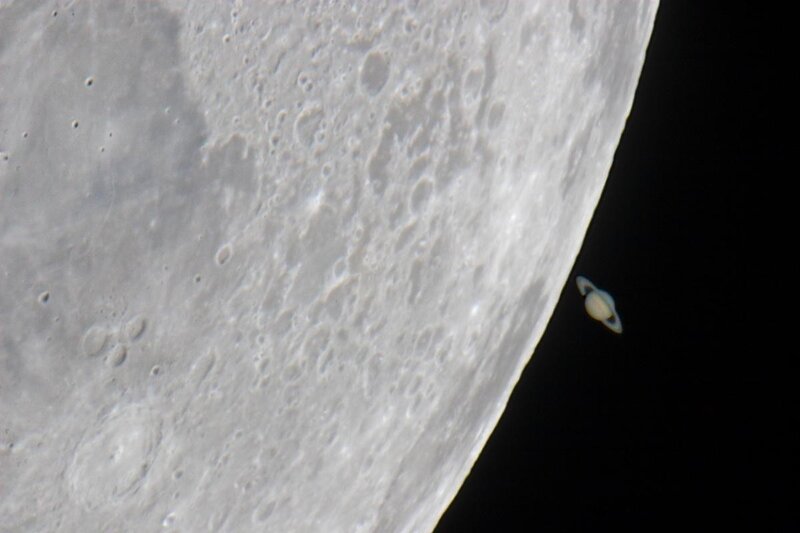 Moon and Saturn