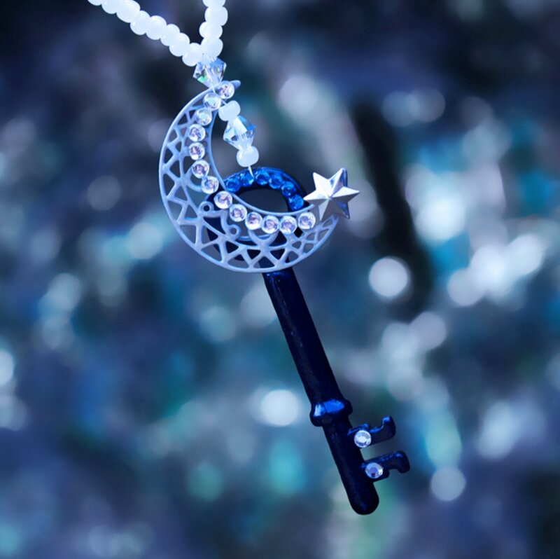Moon and Star Key Pendant