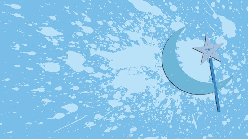 Moon and Star Wand — Blue