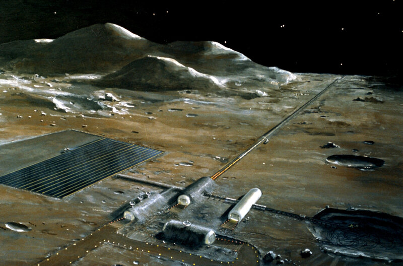 Moon base concept art