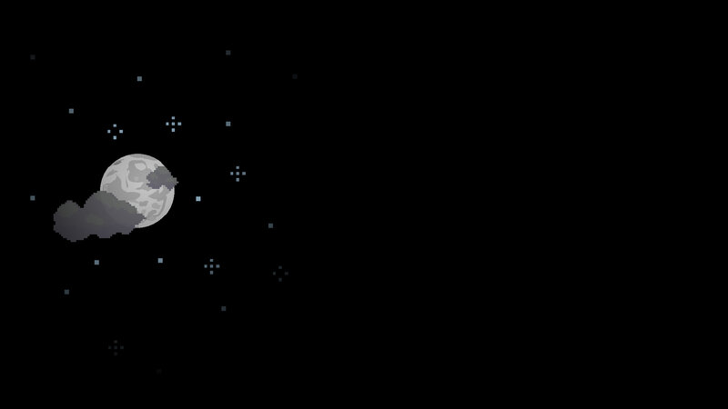 Moon Behind Cloud — Black
