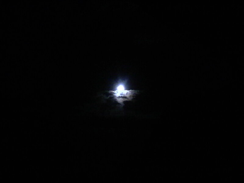Moon Behind Clouds — Black