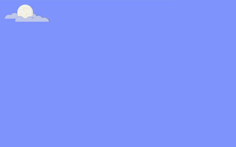 Moon Behind Clouds — Blue, Serene