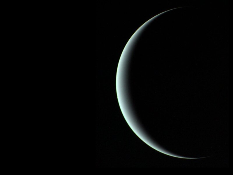 Moon Crescent in Space