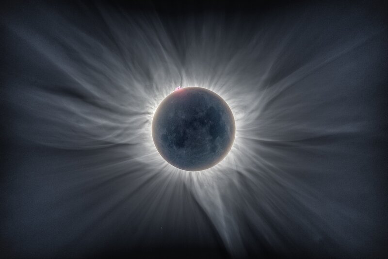 Moon During Solar Eclipse — Black