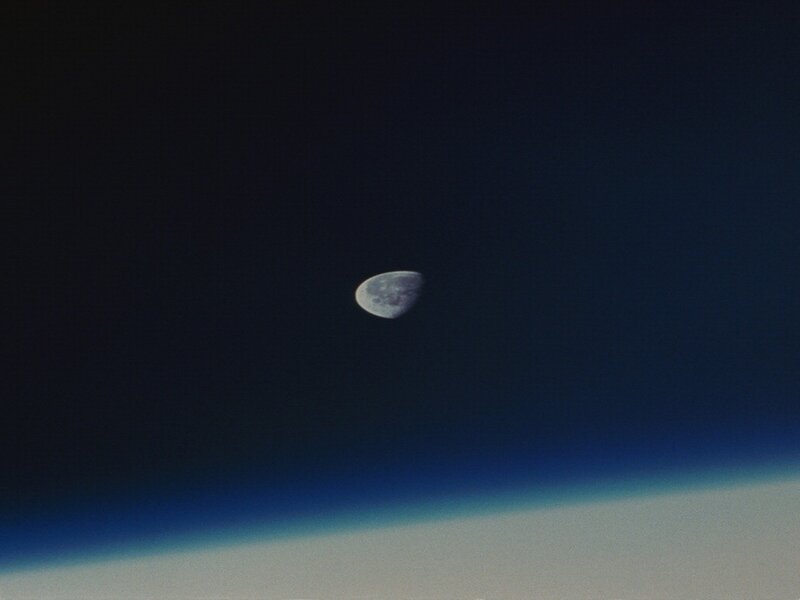 Moon from space view
