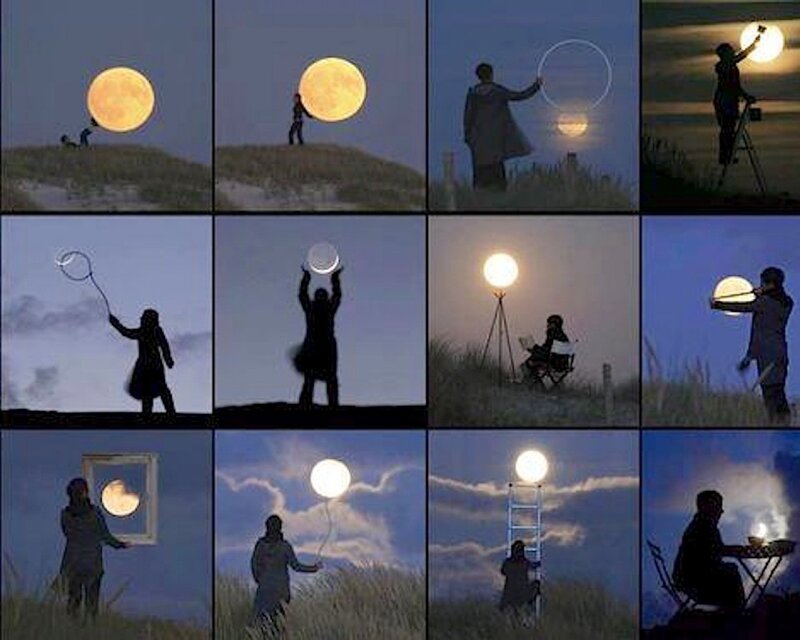 Moon illusions and tricks