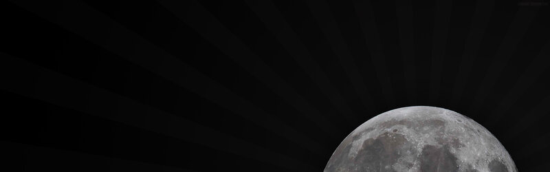 Moon in dark sky
