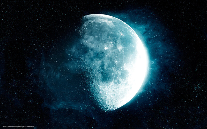 Moon in deep space