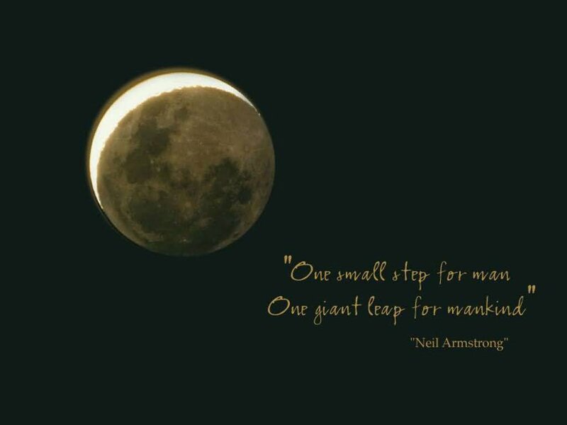 Moon in Night Sky — Black, Dramatic