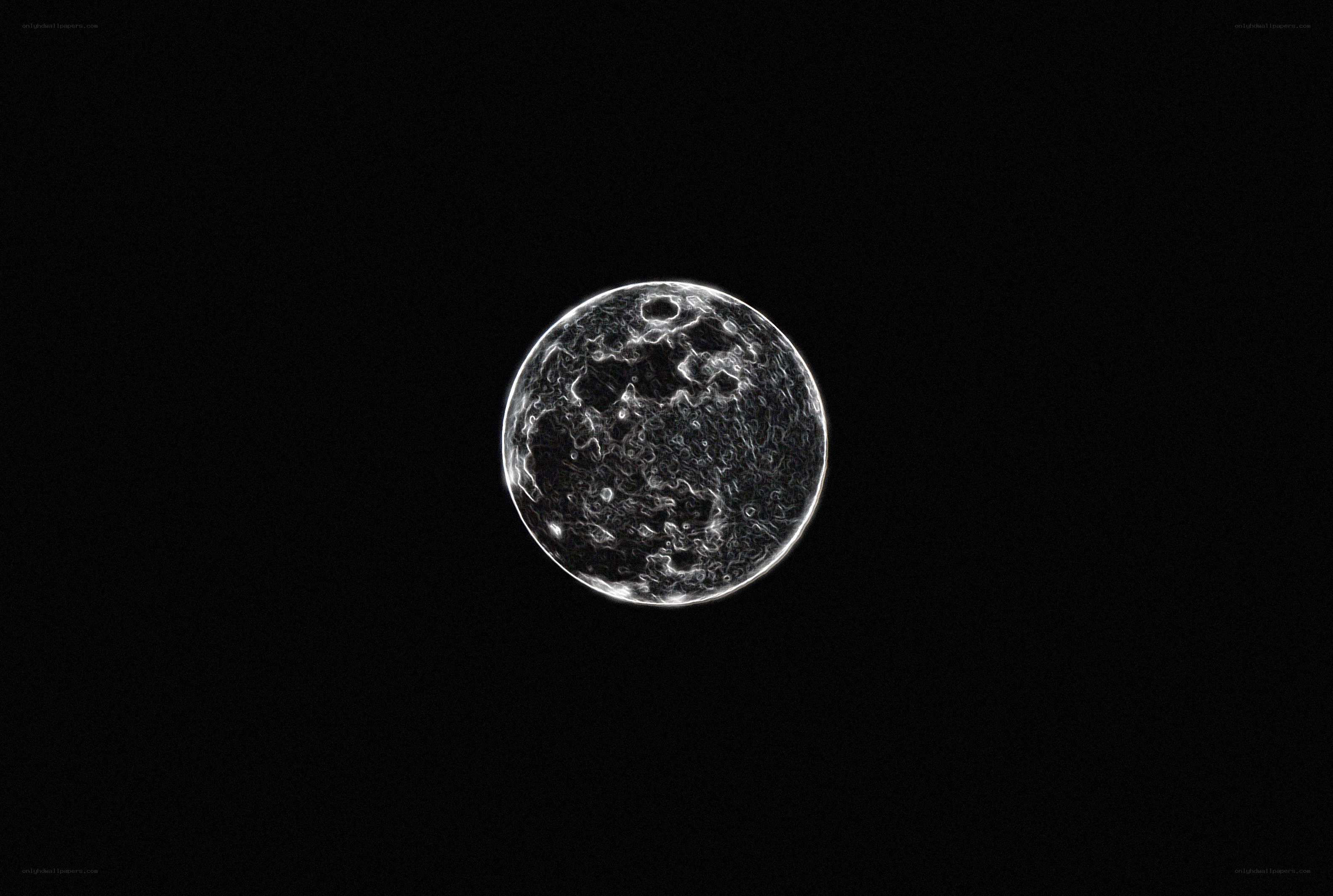 Moon in the night sky