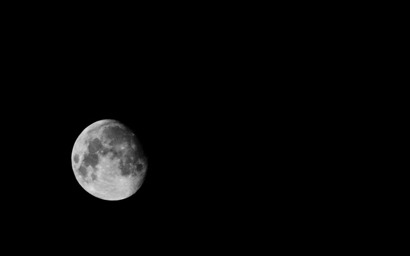 Moon in the night sky