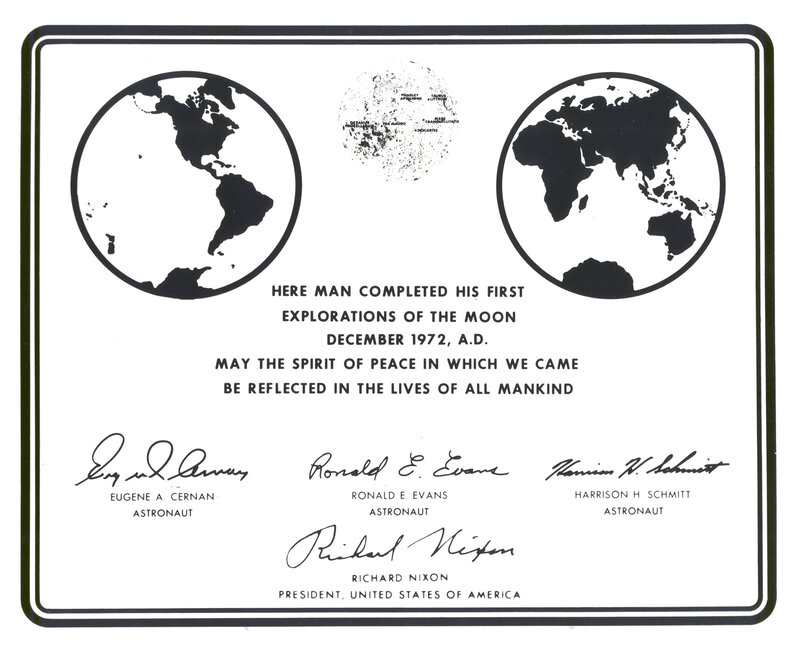 Moon Landing Plaque