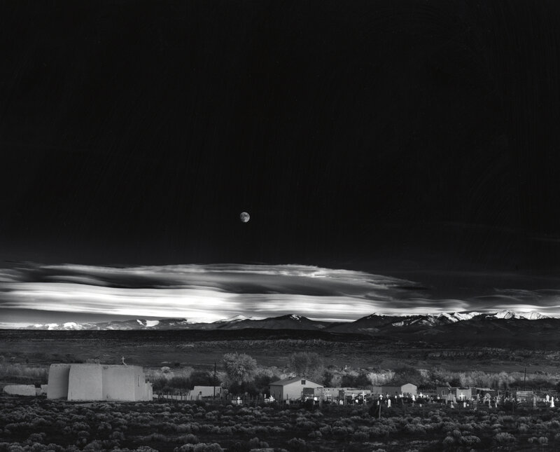 Moon over a New Mexico village