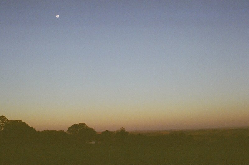 Moon over a quiet landscape