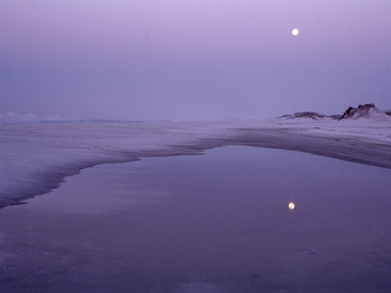 Moon over Beach